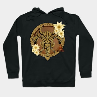 The fearless viking with Helmet with horns. Hoodie